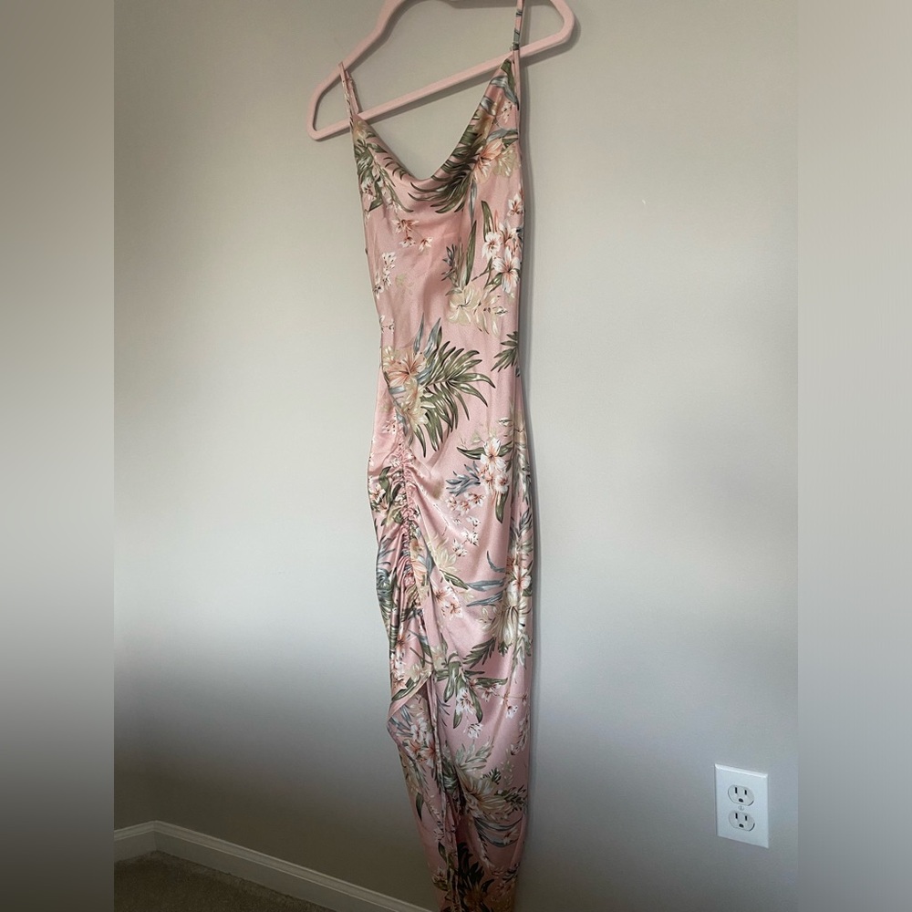 Bella and Bloom Boutique Floral Satin Dress - Small
